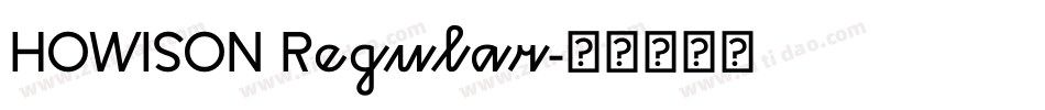 HOWISON Regular字体转换
